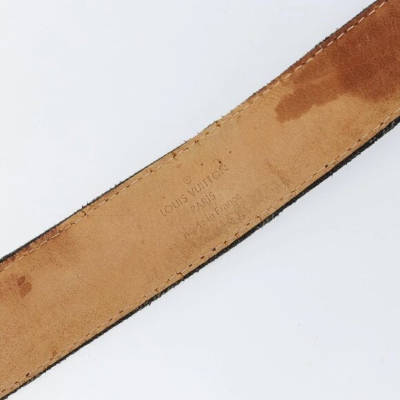 LOUIS VUITTON Monogram Denim Ceinture Belt 41.3"" Black M6972W LV Auth bs29692 - Picture 13 of 14